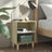 Bed Cabinet With Solid Wood Legs 40X30X50 Cm