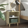 Bed Cabinet With Solid Wood Legs 40X30X50 Cm