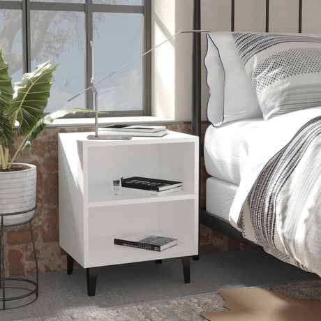 Bed Cabinet With Metal Legs 40X30X50 Cm