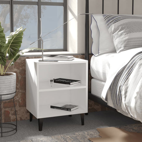 Bed Cabinet With Metal Legs 40X30X50 Cm
