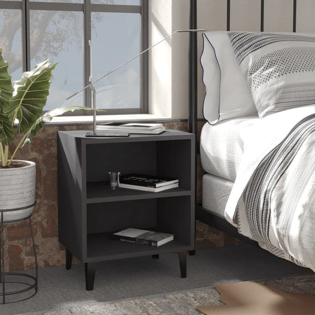 Bed Cabinet With Metal Legs 40X30X50 Cm