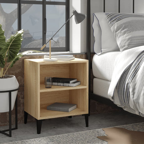 Bed Cabinet With Metal Legs 40X30X50 Cm