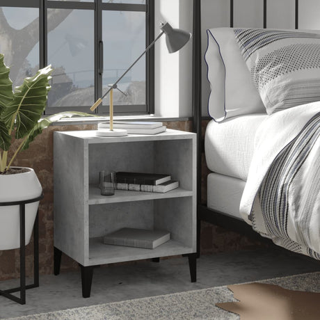 Bed Cabinet With Metal Legs 40X30X50 Cm