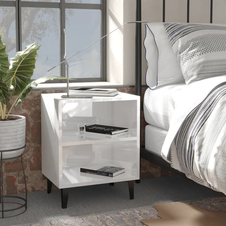 Bed Cabinet With Metal Legs 40X30X50 Cm