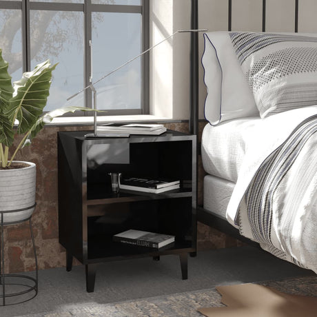 Bed Cabinet With Metal Legs 40X30X50 Cm