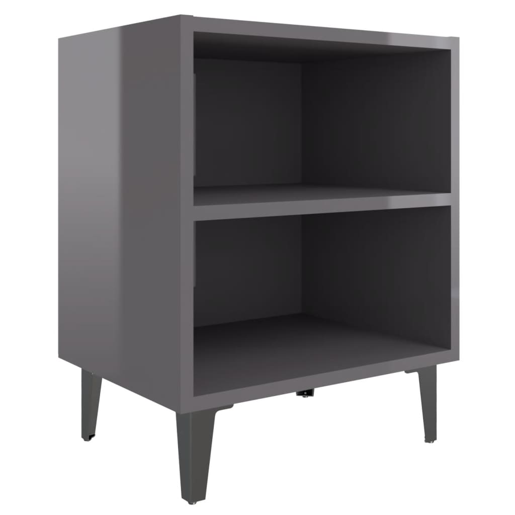 Bed Cabinet With Metal Legs 40X30X50 Cm