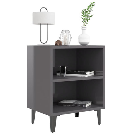 Bed Cabinet With Metal Legs 40X30X50 Cm