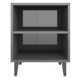 Bed Cabinet With Metal Legs 40X30X50 Cm
