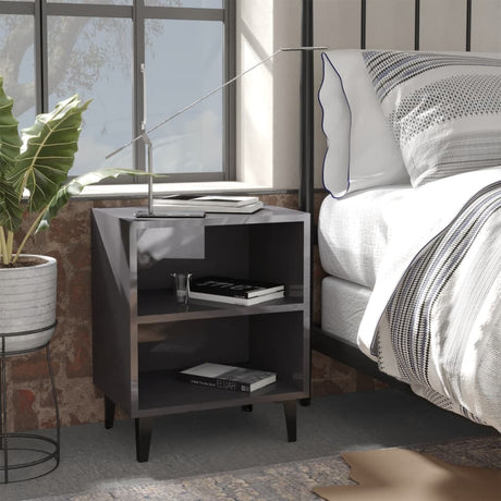 Bed Cabinet With Metal Legs 40X30X50 Cm