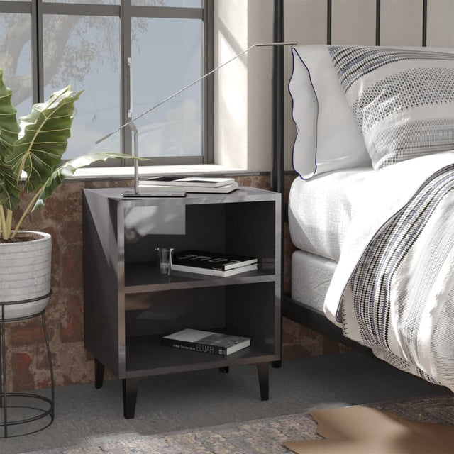 Bed Cabinet With Metal Legs 40X30X50 Cm