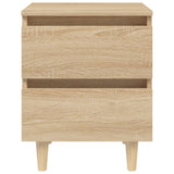Bed Cabinet With Solid Pinewood Legs 40X35X50 Cm