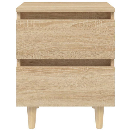 Bed Cabinet With Solid Pinewood Legs 40X35X50 Cm