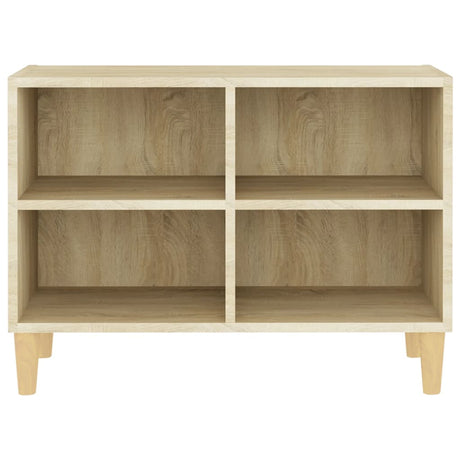 Tv Cabinet With Solid Wood Legs 69.5X30X50 Cm