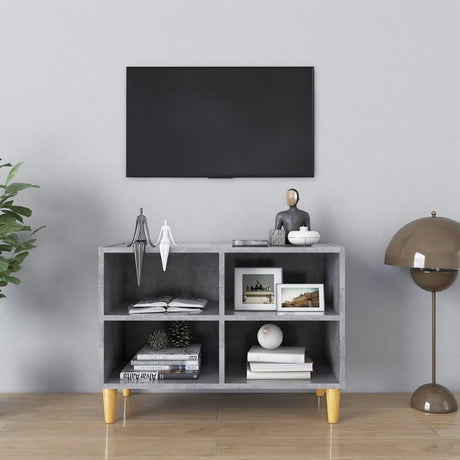 Tv Cabinet With Solid Wood Legs 69.5X30X50 Cm