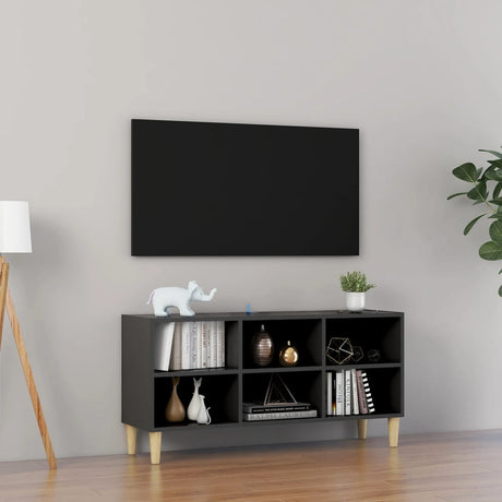 Tv Cabinet With Solid Wood Legs 69.5X30X50 Cm
