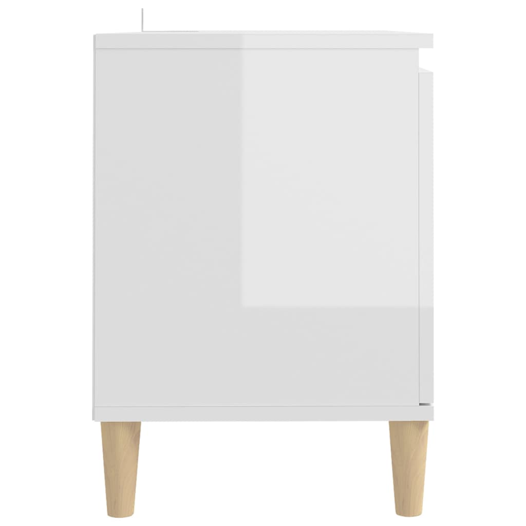 Tv Cabinet & Solid Wood Legs 103.5X35X50 Cm