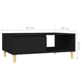 Coffee Table 90X60X35 Cm Engineered Wood