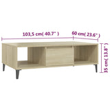 Coffee Table 103.5X60X35 Cm Engineered Wood
