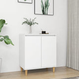 Sideboard With Solid Wood Legs 60X35X70 Cm Engineered Wood