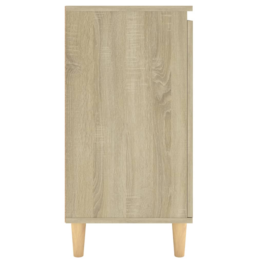 Sideboard With Solid Wood Legs 60X35X70 Cm Engineered Wood
