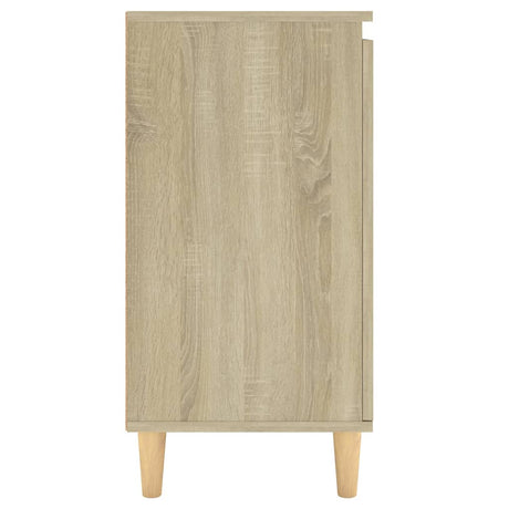 Sideboard With Solid Wood Legs 60X35X70 Cm Engineered Wood