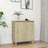 Sideboard With Solid Wood Legs 60X35X70 Cm Engineered Wood