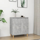 Sideboard With Solid Wood Legs 60X35X70 Cm Engineered Wood