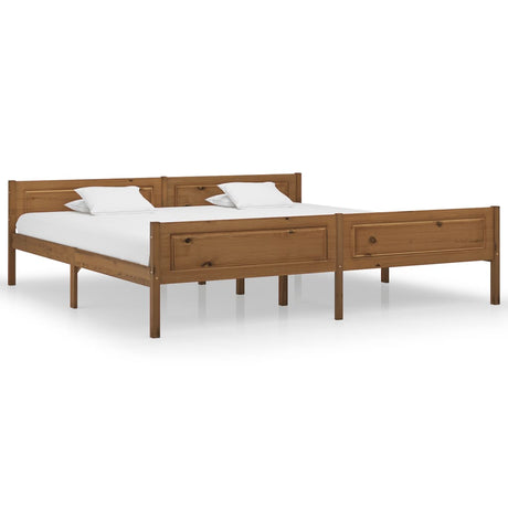 Bed Frame Without Mattress Solid Pinewood