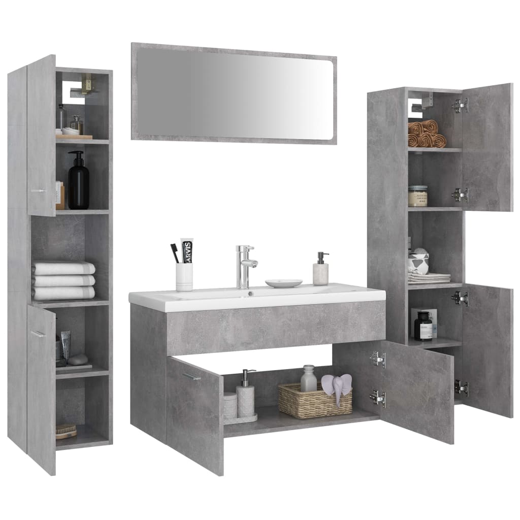 Bathroom Furniture Set Engineered Wood