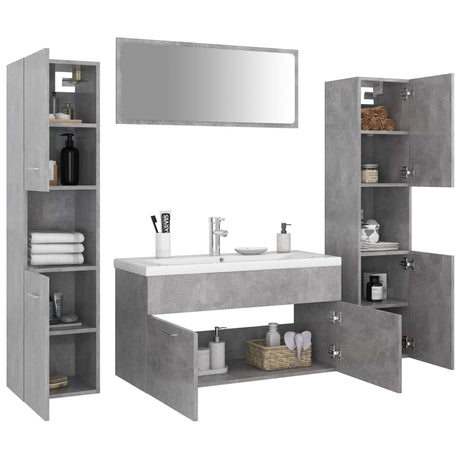 Bathroom Furniture Set Engineered Wood