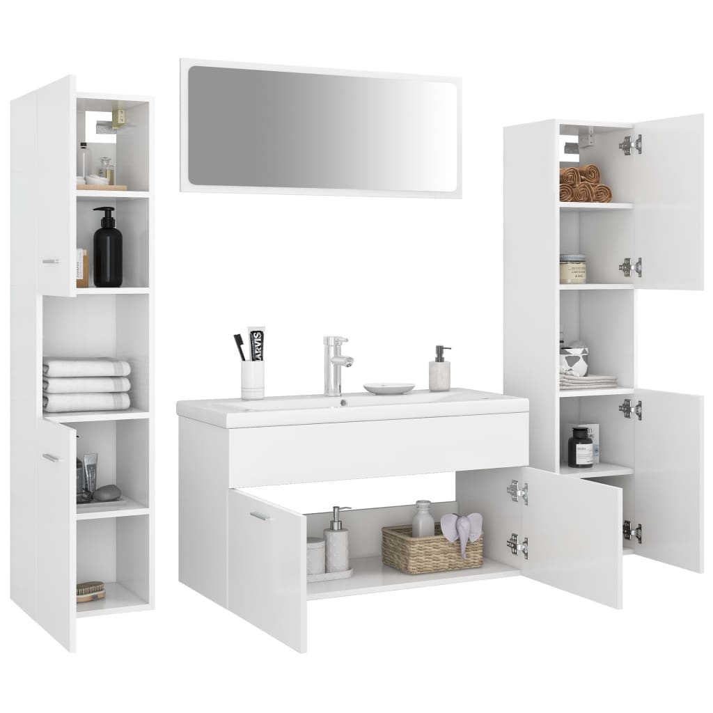 Bathroom Furniture Set Engineered Wood