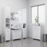 4 Piece Bathroom Furniture Set Engineered Wood
