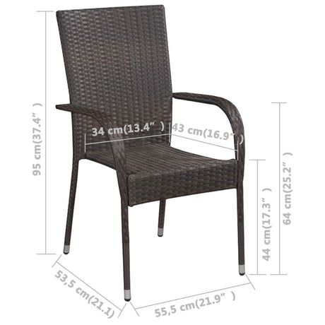 3 Piece Garden Dining Set
