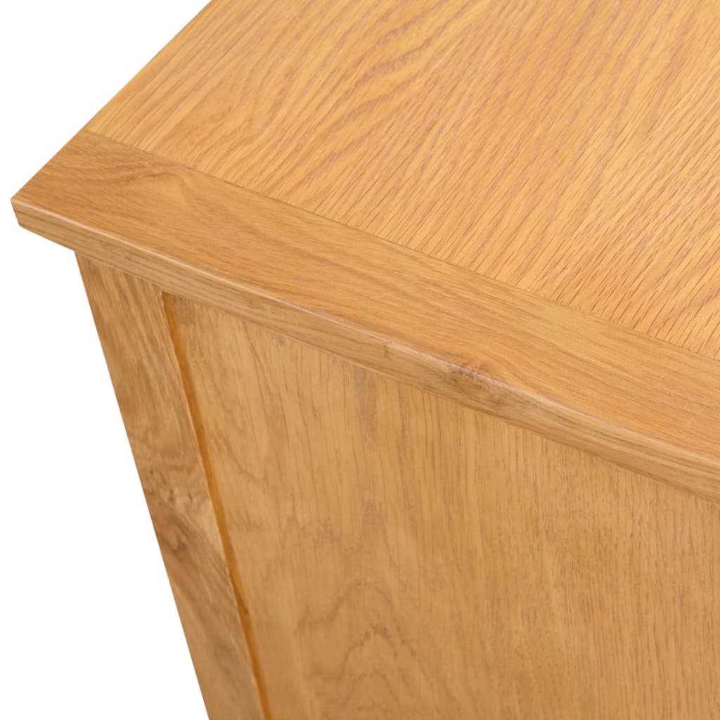 Tv Cabinet 110X35X44 Cm Solid Oak Wood