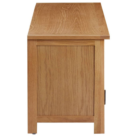 Tv Cabinet 110X35X44 Cm Solid Oak Wood