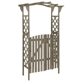 Pergola With Gate 116X40X204 Cm Solid Firwood