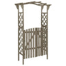 Pergola With Gate 116X40X204 Cm Solid Firwood