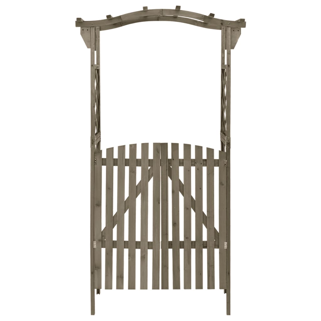 Pergola With Gate 116X40X204 Cm Solid Firwood