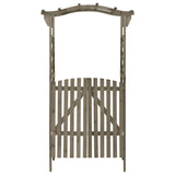 Pergola With Gate 116X40X204 Cm Solid Firwood