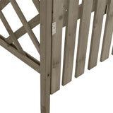Pergola With Gate 116X40X204 Cm Solid Firwood