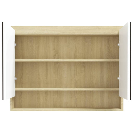 Bathroom Mirror Cabinet 80X15X60 Cm Mdf