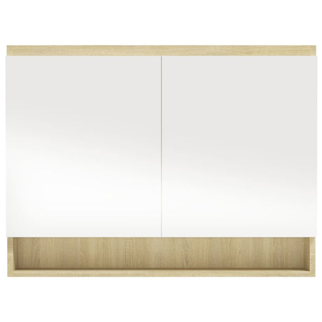 Bathroom Mirror Cabinet 80X15X60 Cm Mdf