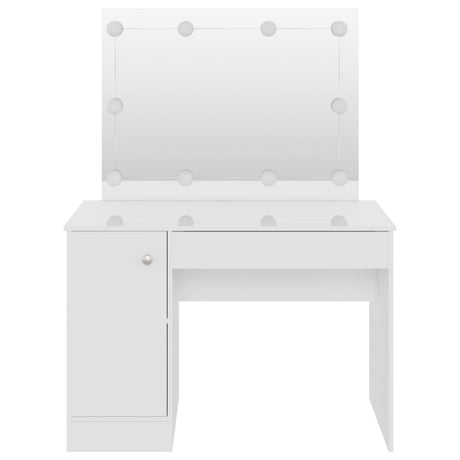 Makeup Table With Led Lights 110X55X145 Cm Mdf