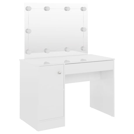 Makeup Table With Led Lights 110X55X145 Cm Mdf
