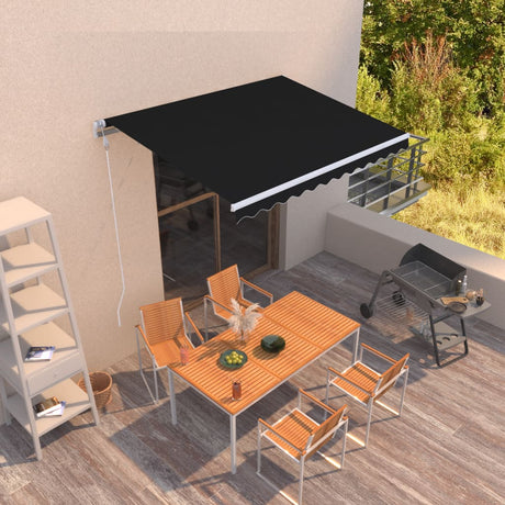 Automatic Retractable Awning Anthracite&White