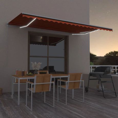 Manual Retractable Awning With Led