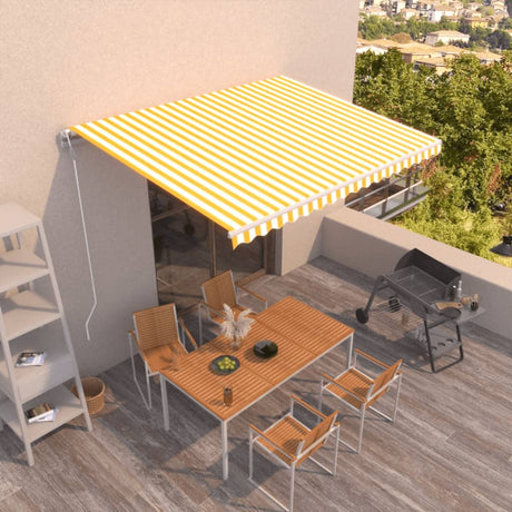 Automatic Retractable Awning Anthracite&White