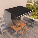 Automatic Retractable Awning Anthracite&White