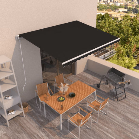 Automatic Retractable Awning Anthracite&White