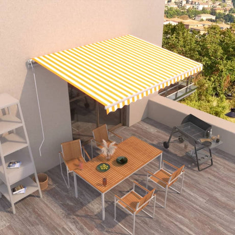 Automatic Retractable Awning Anthracite&White
